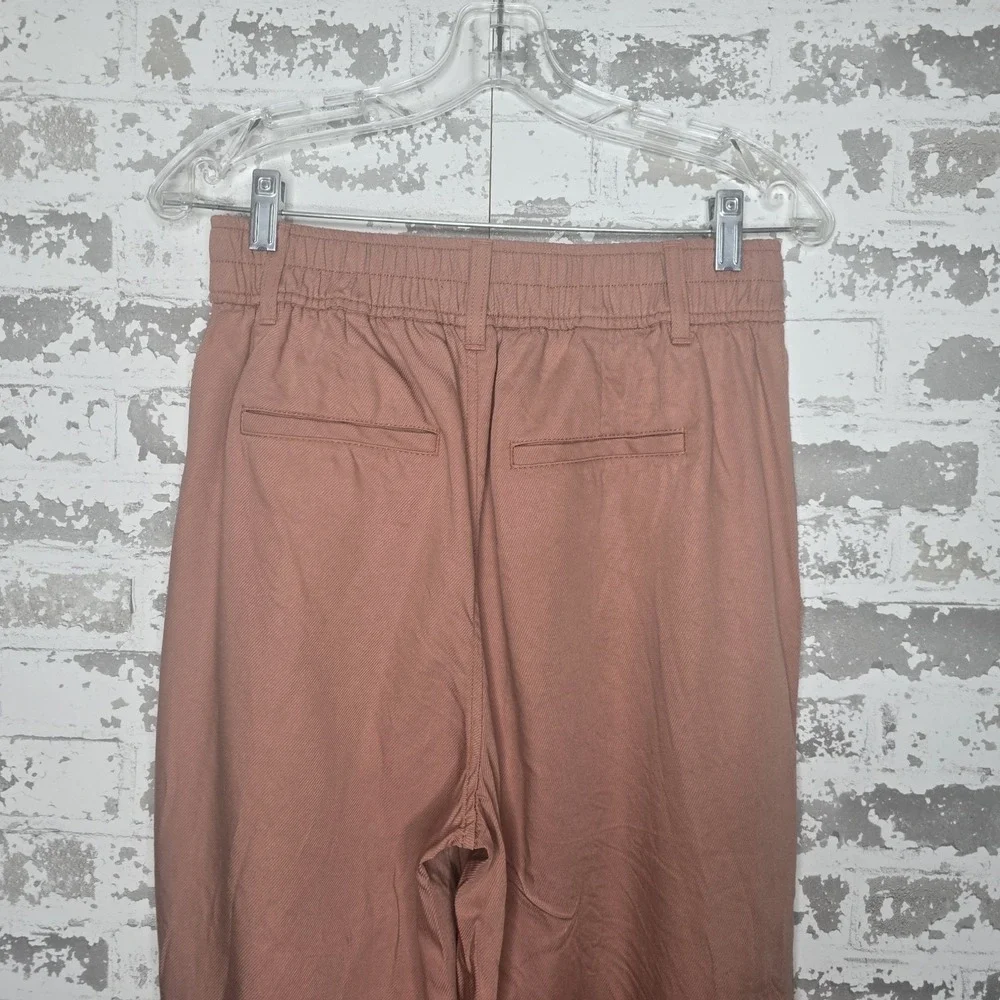 Madewell Pants Womens 4 The‎ Neale Straight Wide Leg Pant Drapeweave Dried Rose